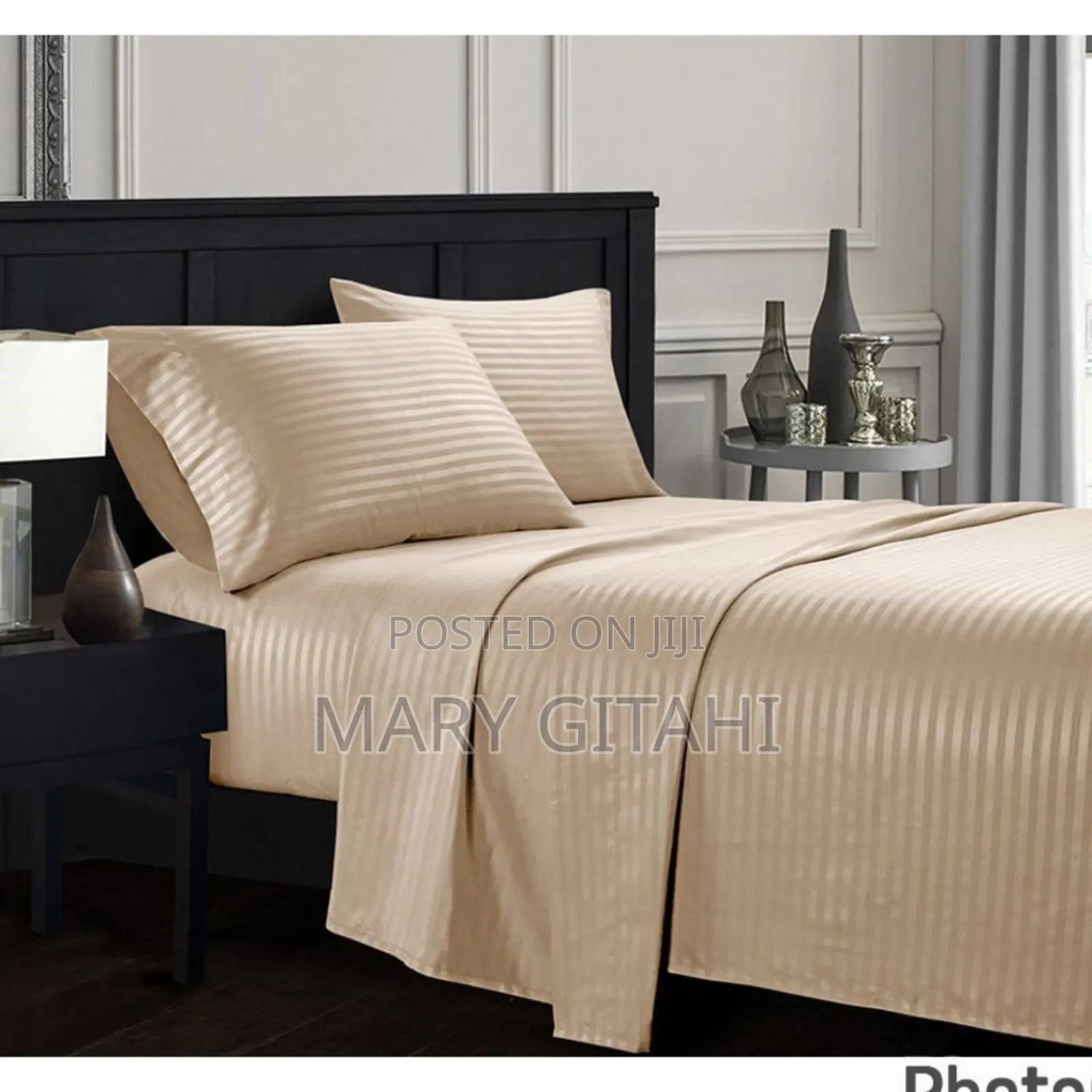 Stripped Bedsheets* 
2 PCS Bedsheets
2 PCS Pillow Cases