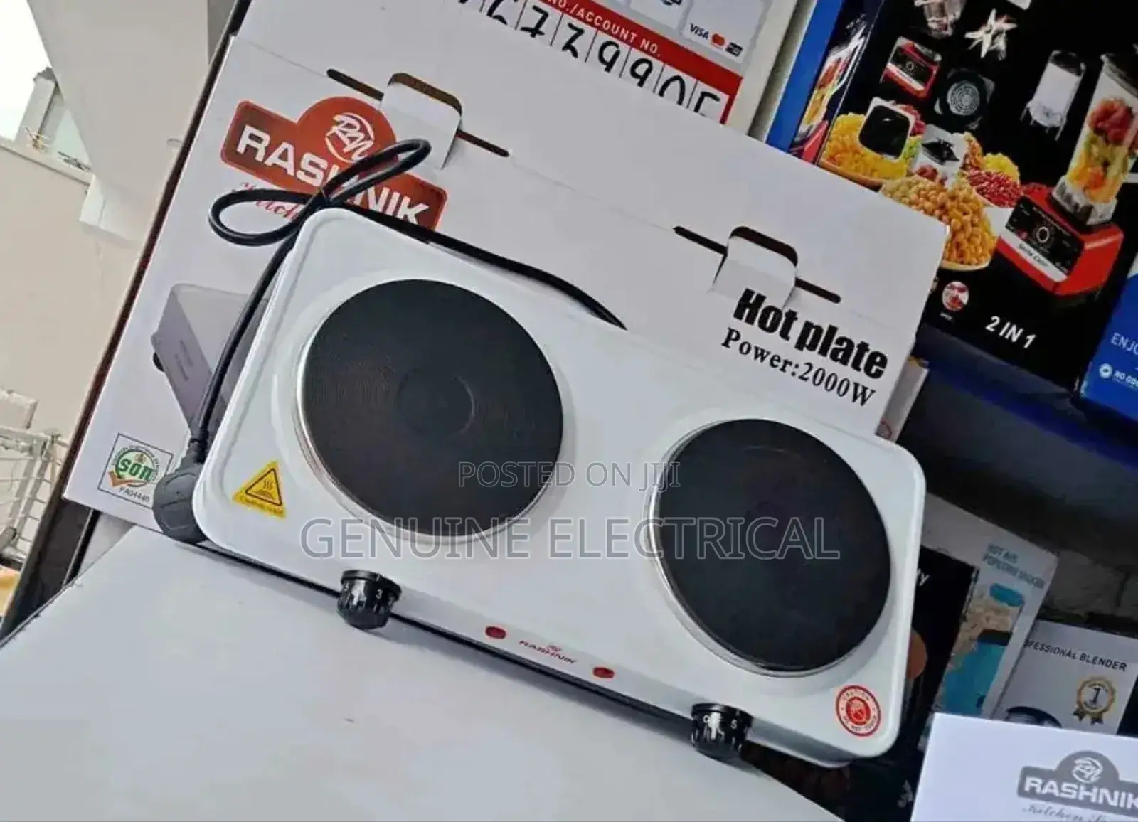 Double Electric Rashnik Hotplate Tabletop Cooker