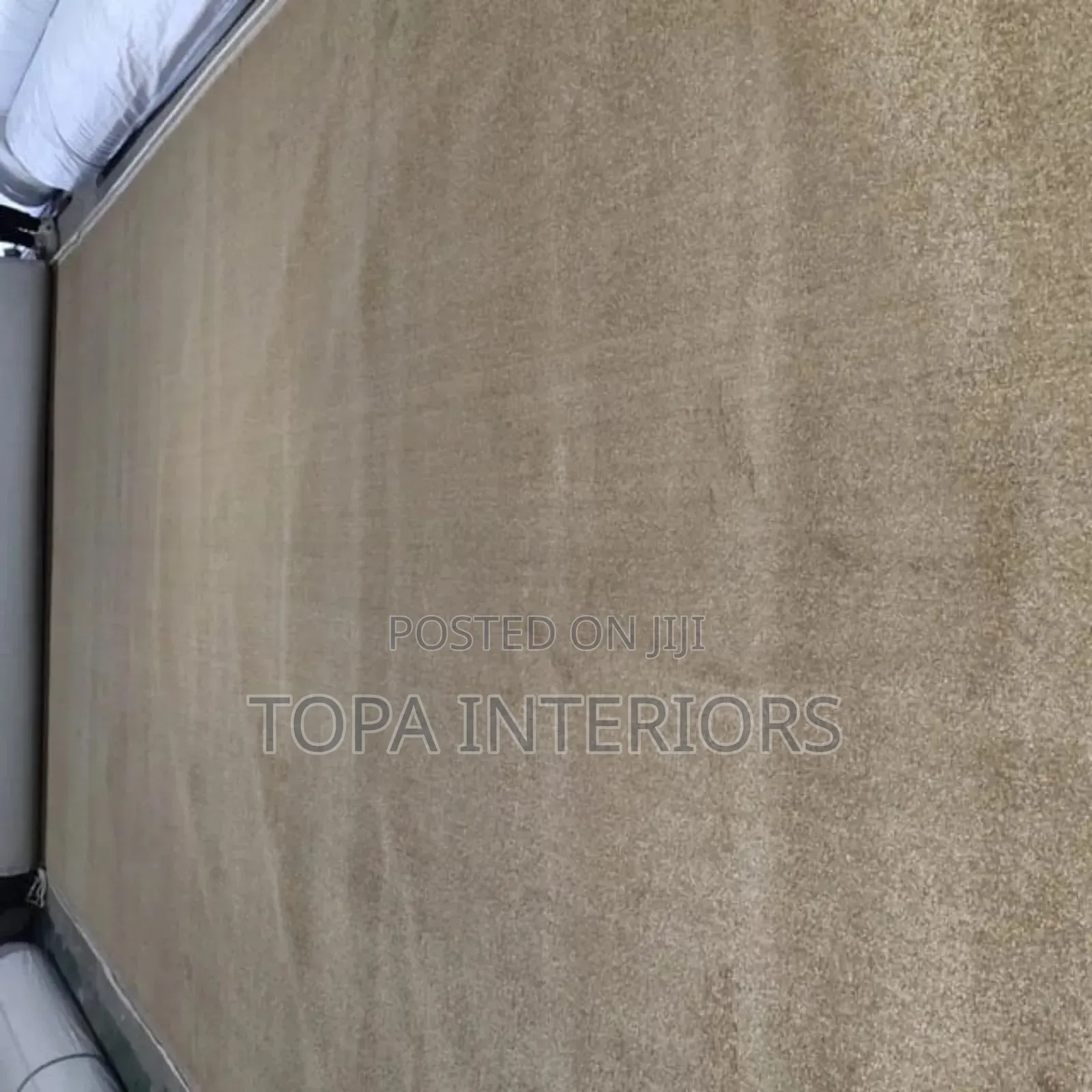 Beige Fluffy Wall to Wall Carpets for Office Carpeting Rugs
