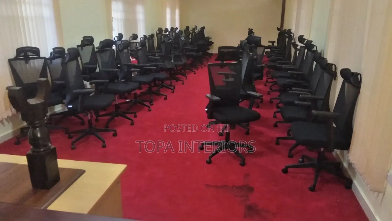 Elegant Office Floor Insulation Red Carpets Supply and Fit