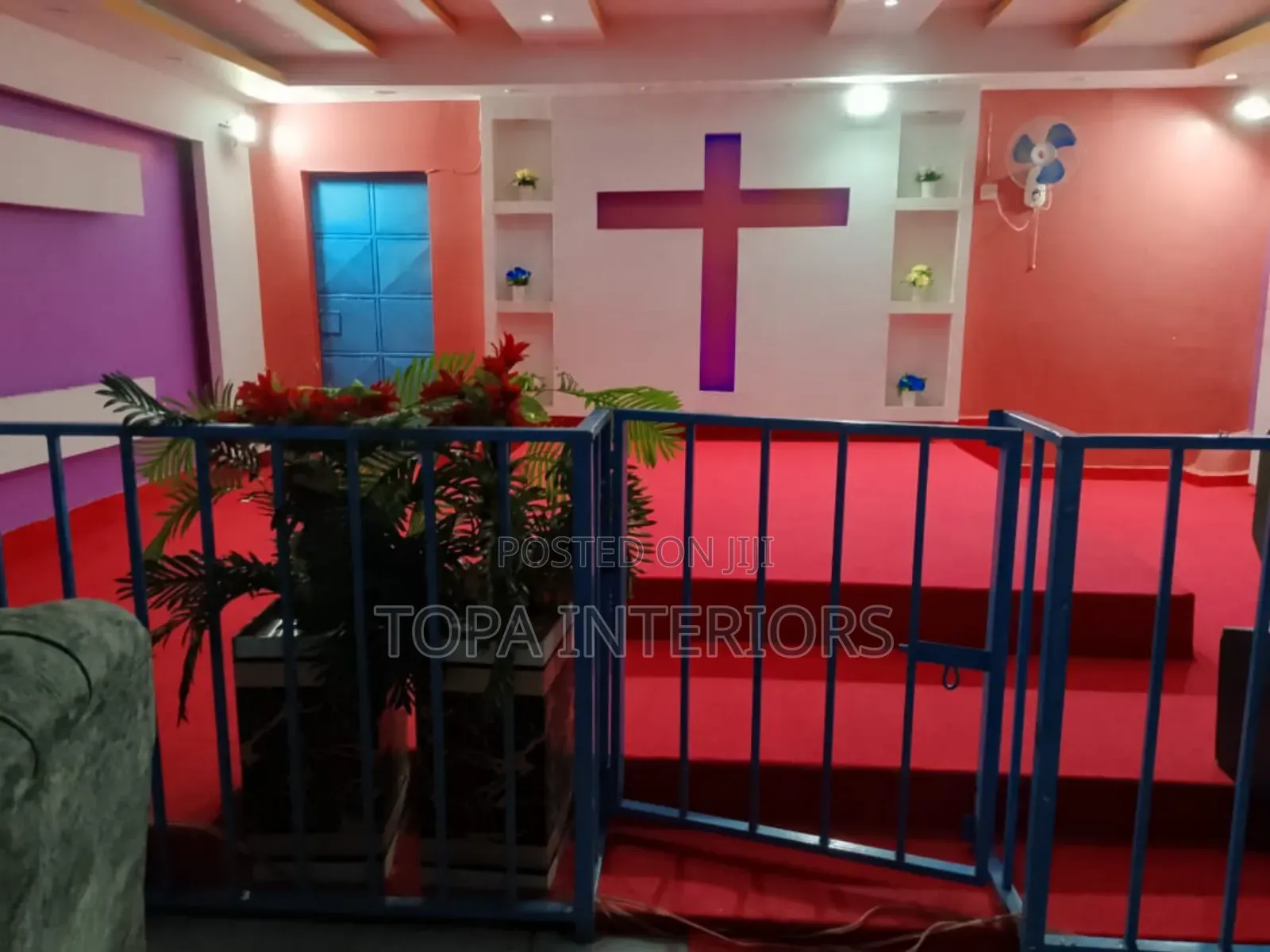 Red Altar Floor Decoration Church Carpets Wall to Wall Mats