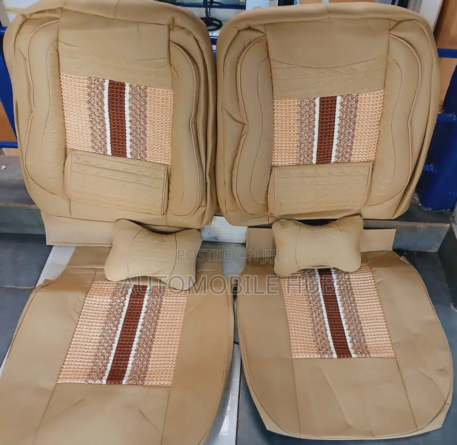 Leather Seat Covers 5seater Set Black Red