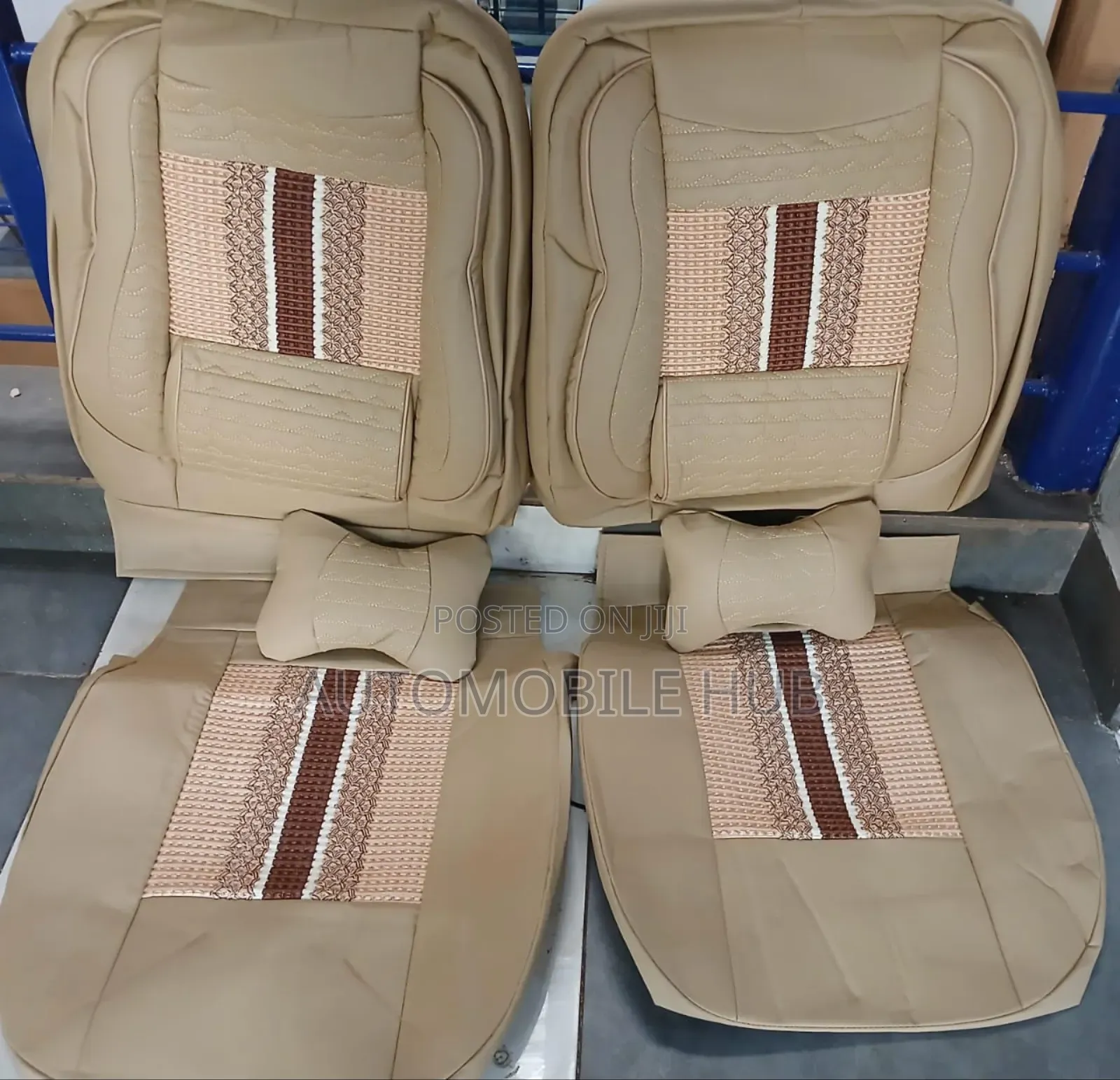 Leather Seat Covers 5seater Set Black Red