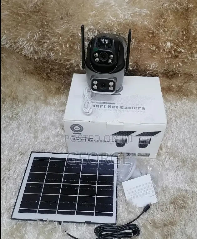 Efficient Solar Camera 4G Dual Lens SIM Slot 2MP PTZ 1080P