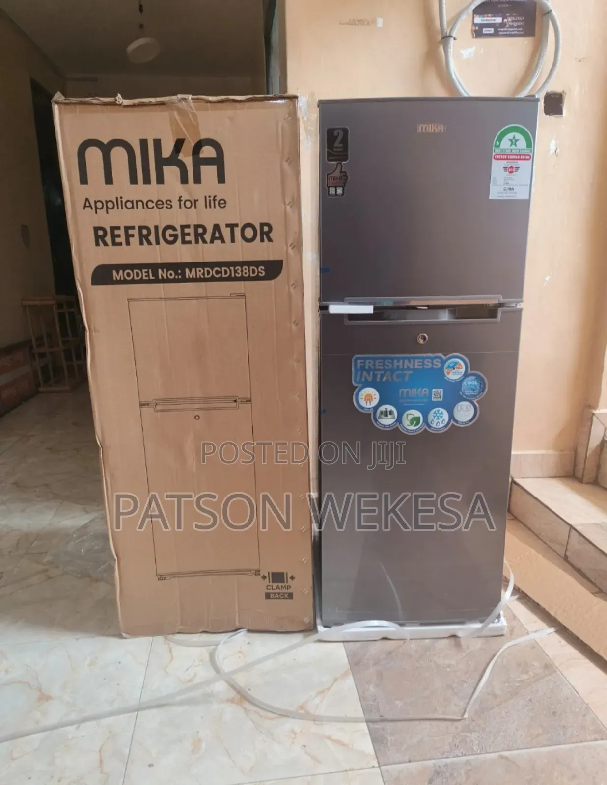 Mika MRDCD138DS 138L Double Door Refrigerator