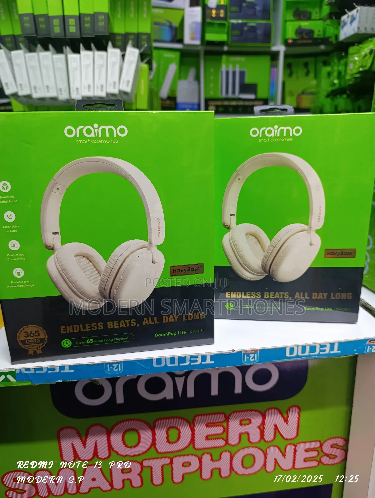 ORAIMO Wireless Bluetootb Headphones 65hrs Play Time