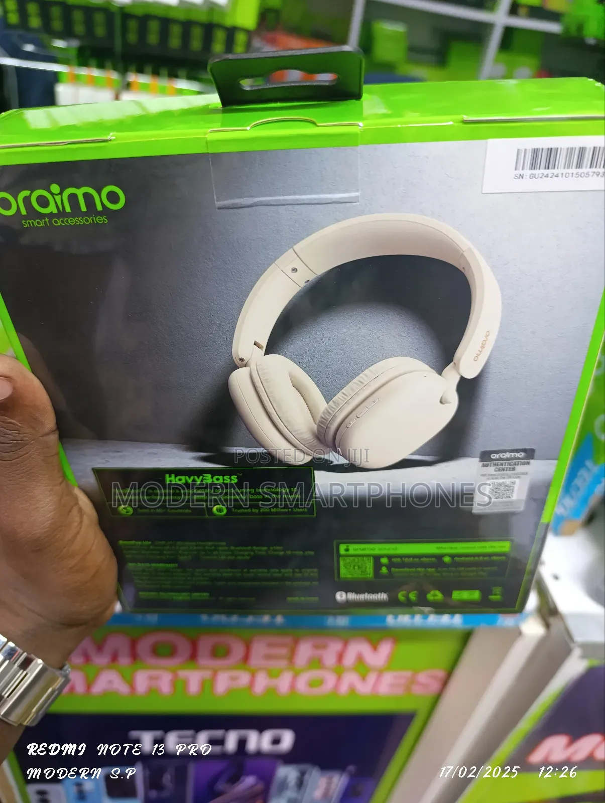 ORAIMO Wireless Bluetootb Headphones 65hrs Play Time