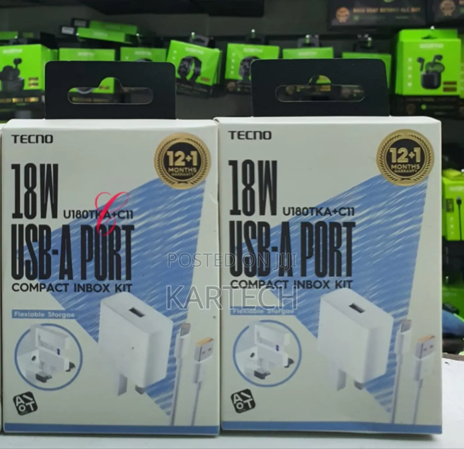 Tecno U180TKA+C11 18W Type C Compact Charger