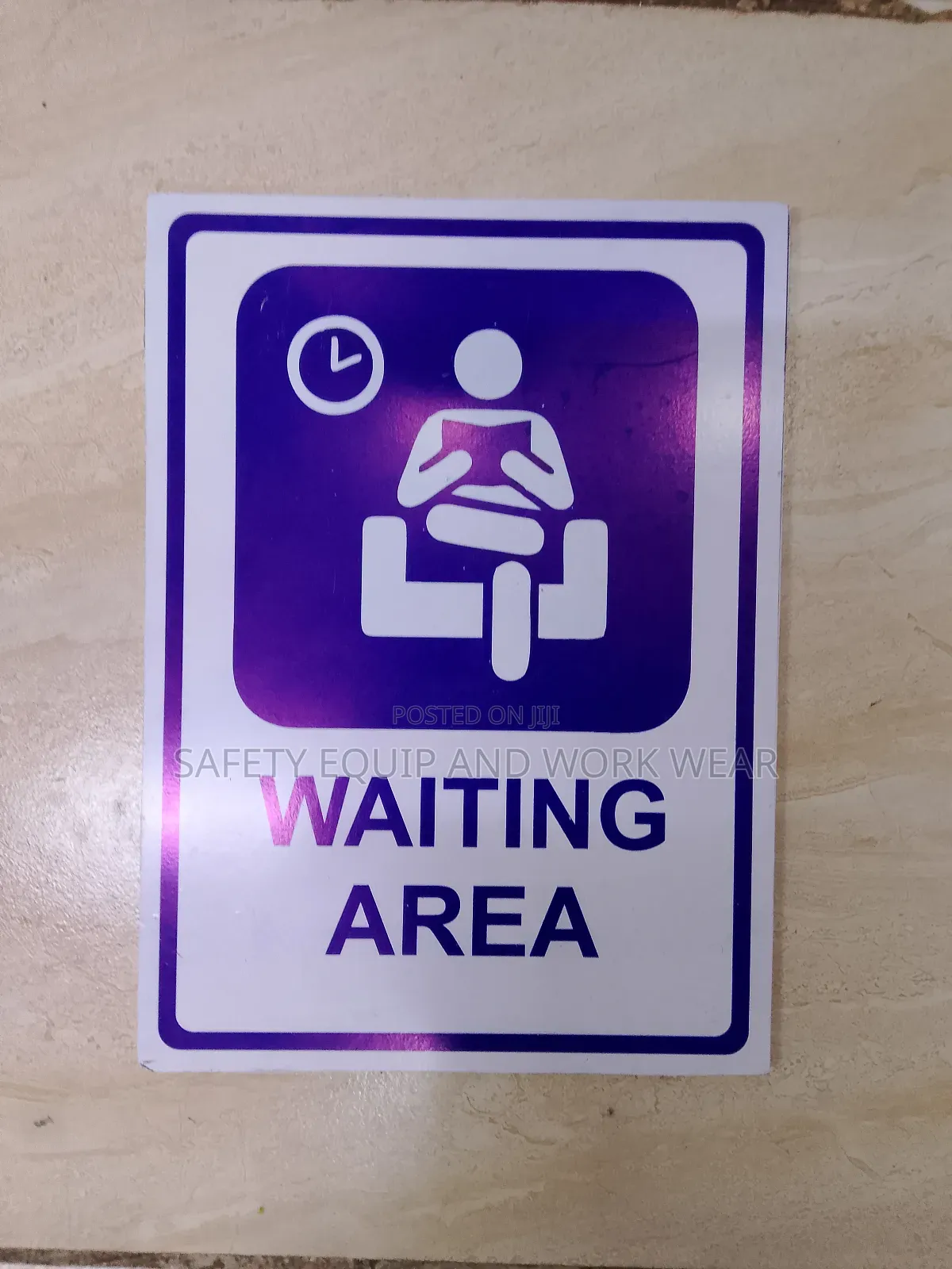 Waiting Area Sign