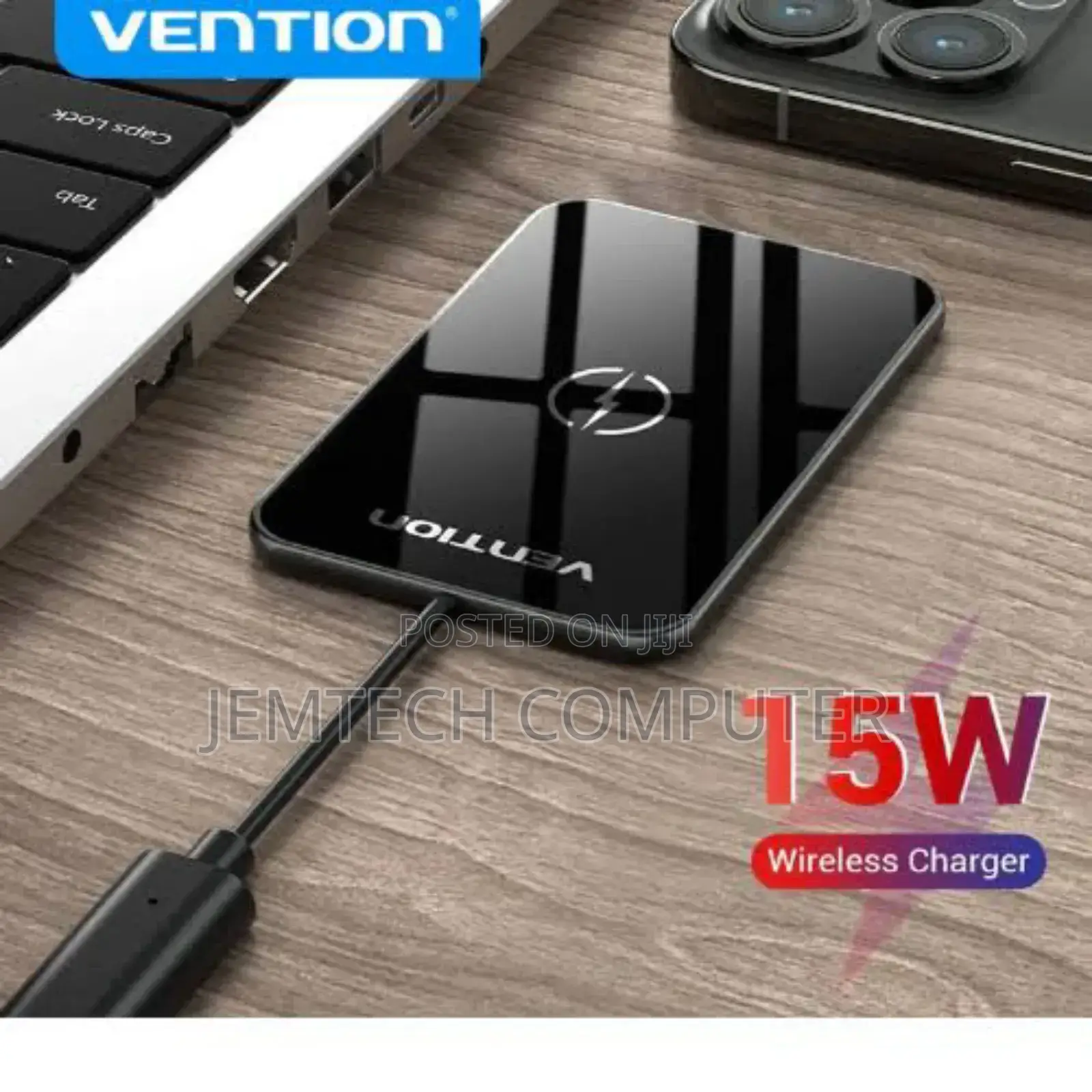 Vention Wireless Charger 15W Ultra-Thin Mirrored Surface