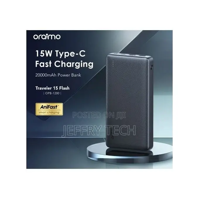 Oraimo 20000mah 15W Power Bank Type-C Input Output
