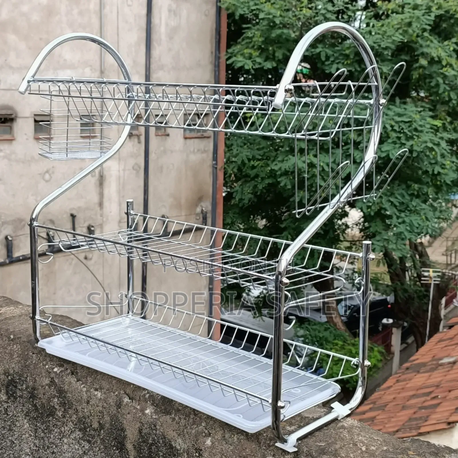 3 Tier Silver Dish Rack