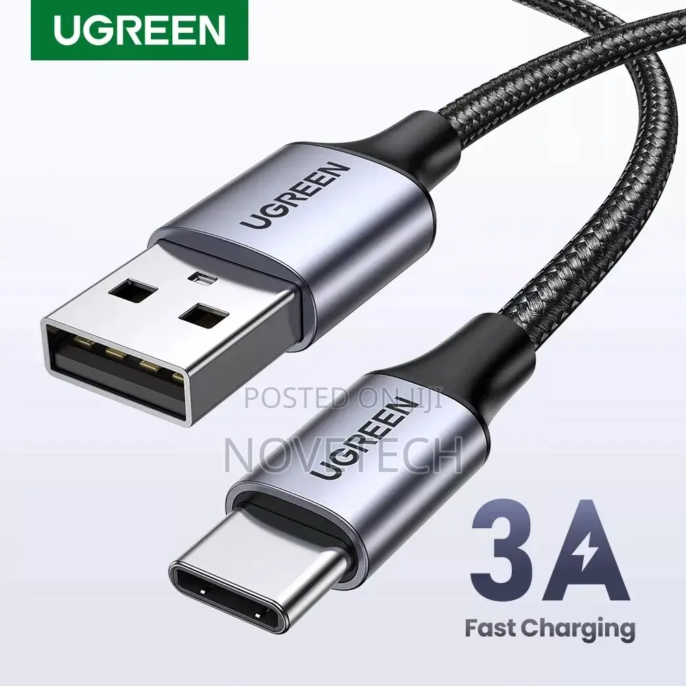 UGREEN USB to USB C Data Cable Nickel Plated 2m Black.