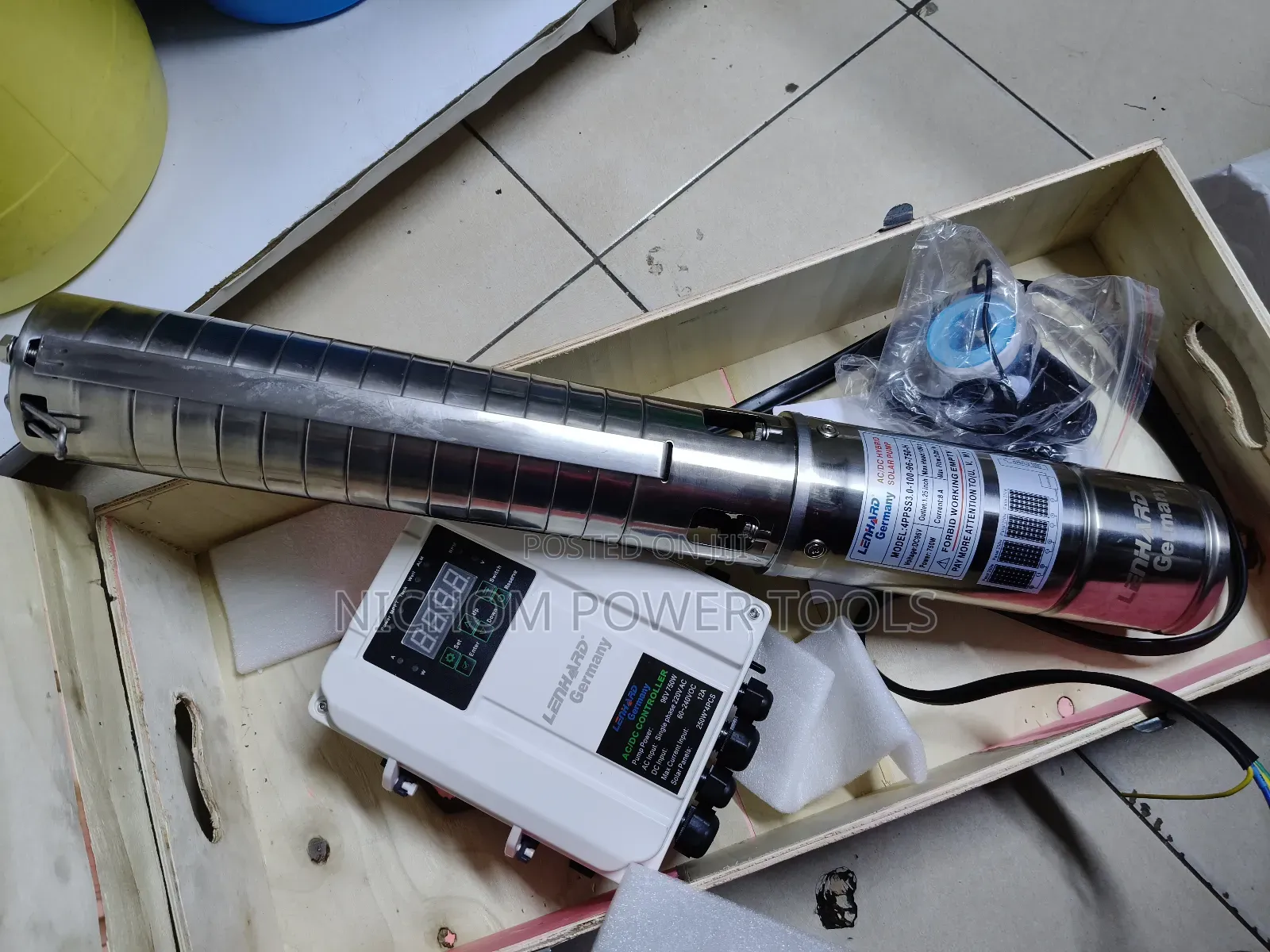 AC/DC Lenhard Submersible Solar Water Pump 96v 750watts 100m