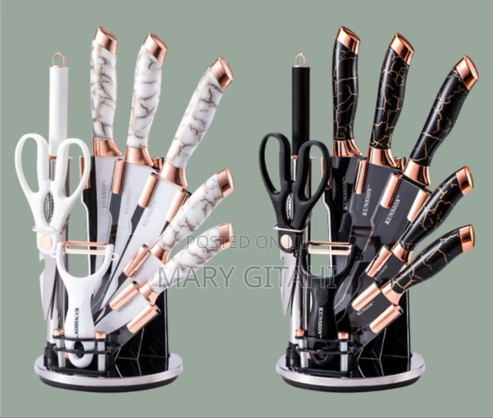 9pcs Dieo Kitchen Knife Set Marble Available