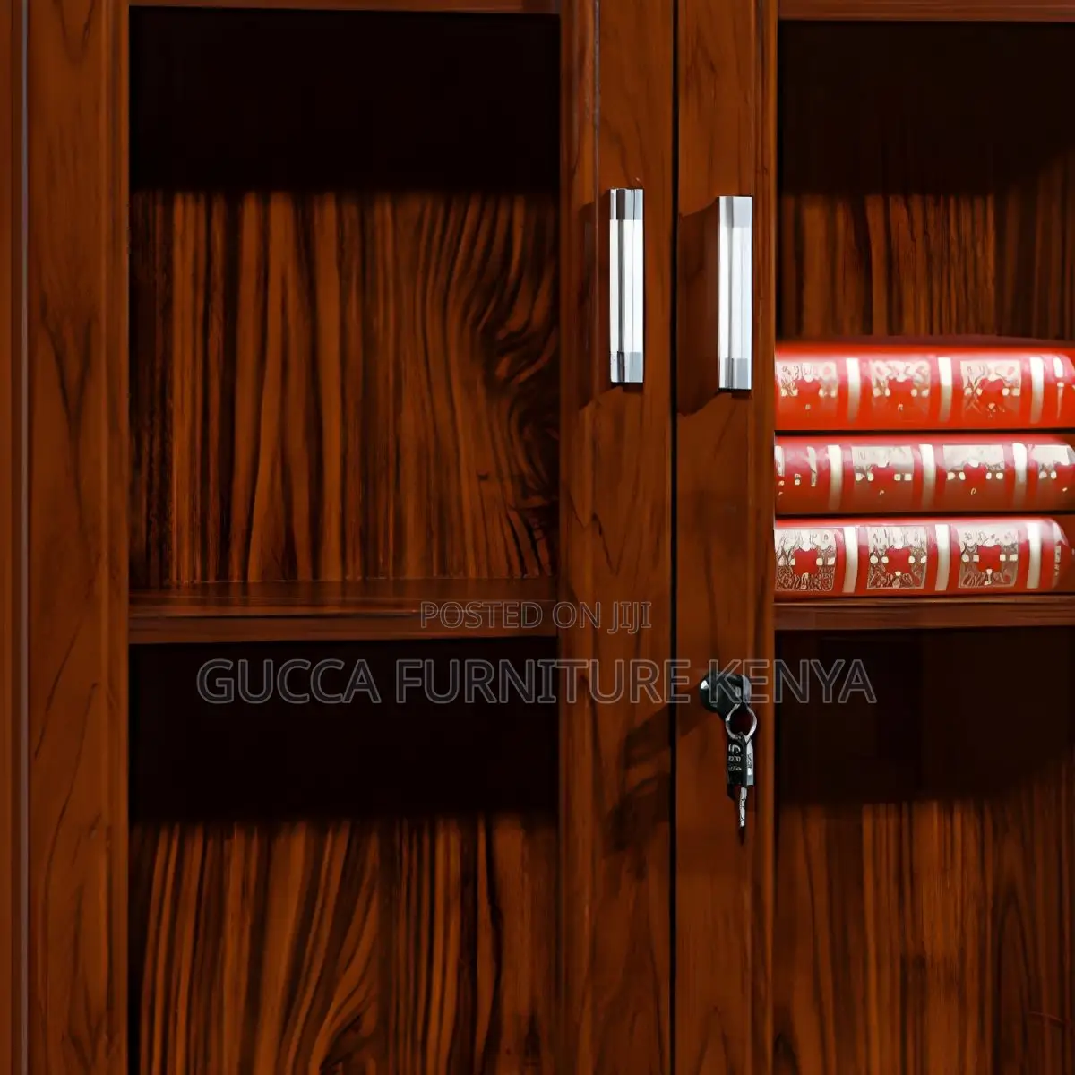 Cabinets:Brown Engineered Wood Vertical Shelf Bookcase