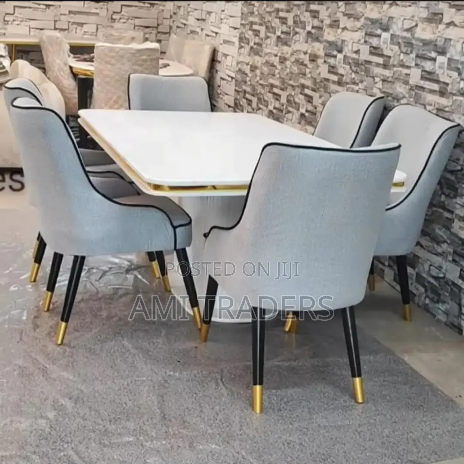 Grey Dinning Table (6-Seater)