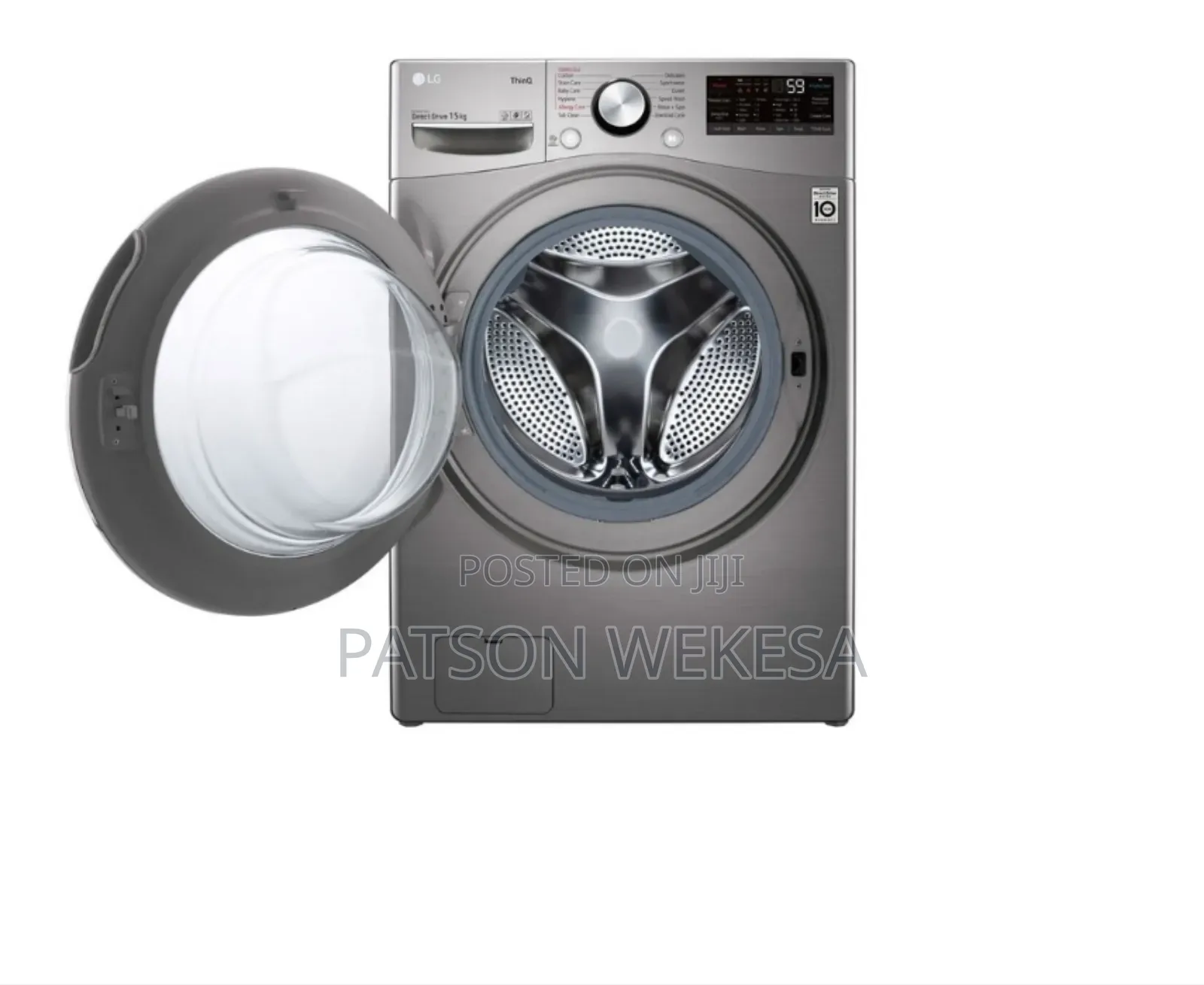 Lg F0l9dyp2s Front Load Washing Machine, 15kg -Turbowash