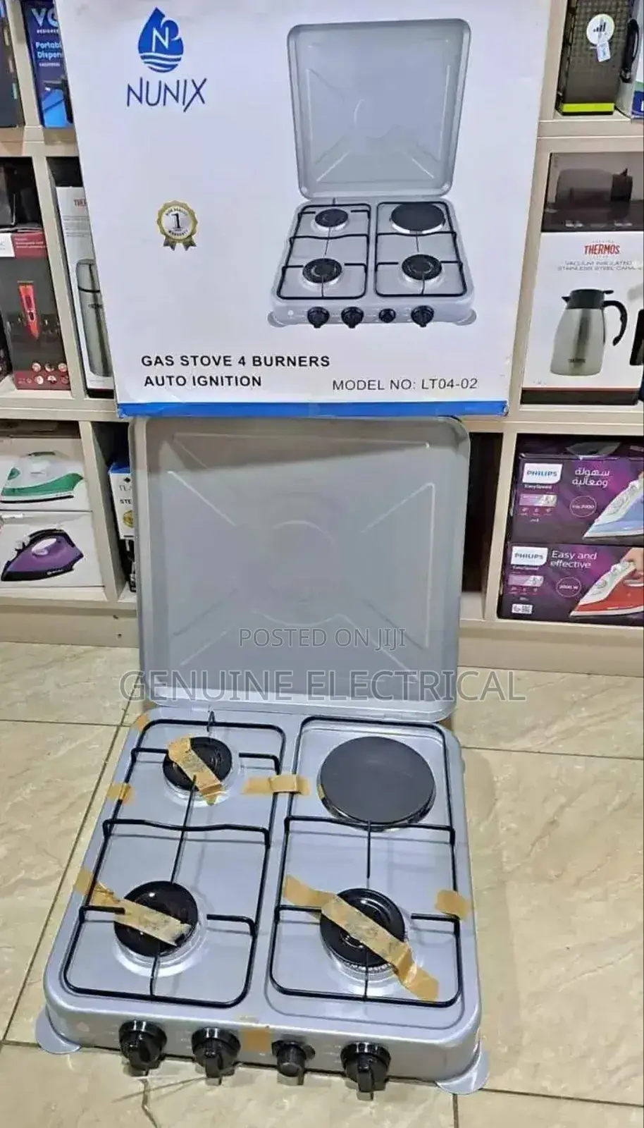 Table Top, 3 Gas One Electric Nunix 3+1 Table Top Cooker,