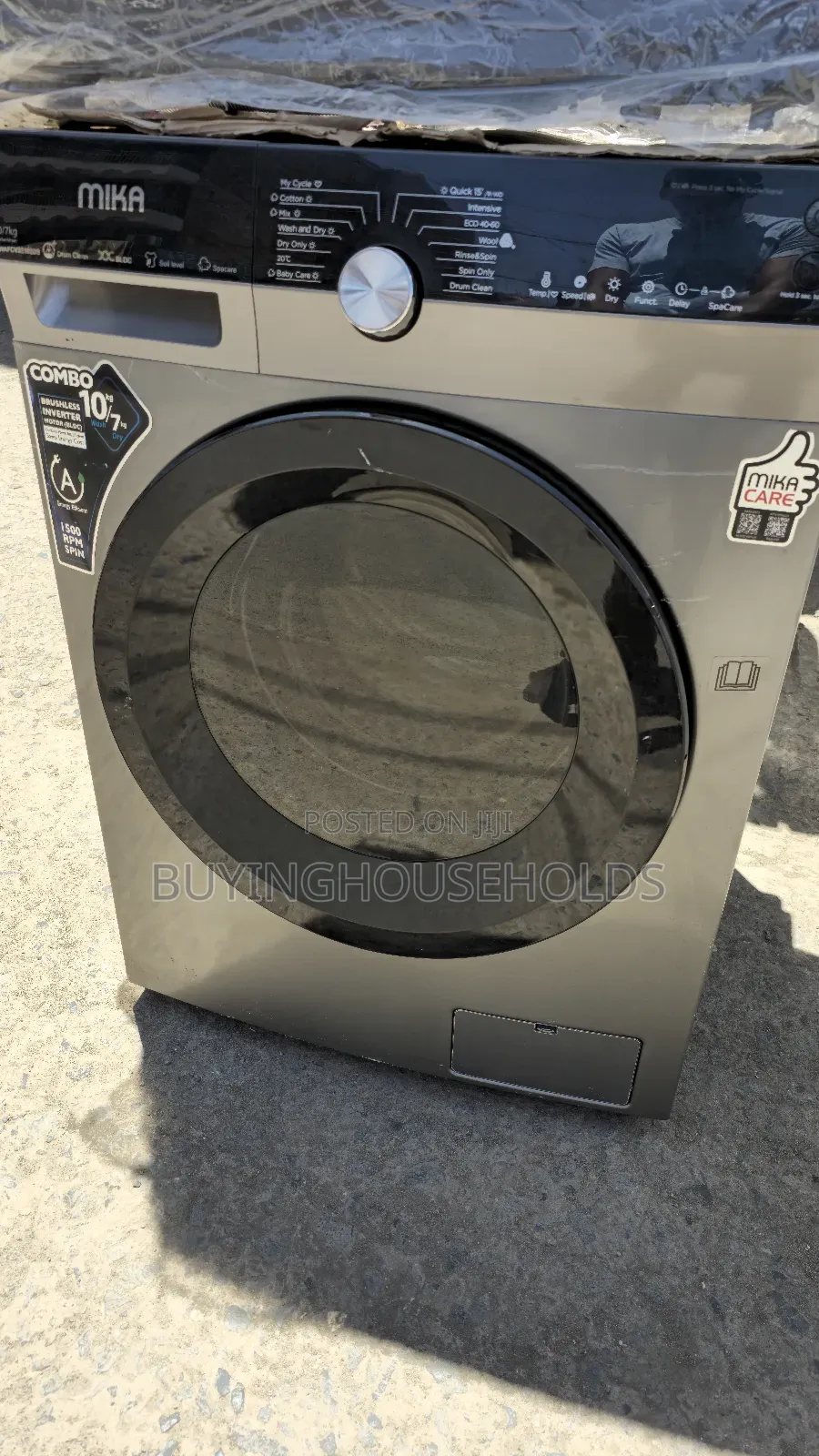 Mika Front Load 10kg/7kg(Wash Dry) Washing Machine