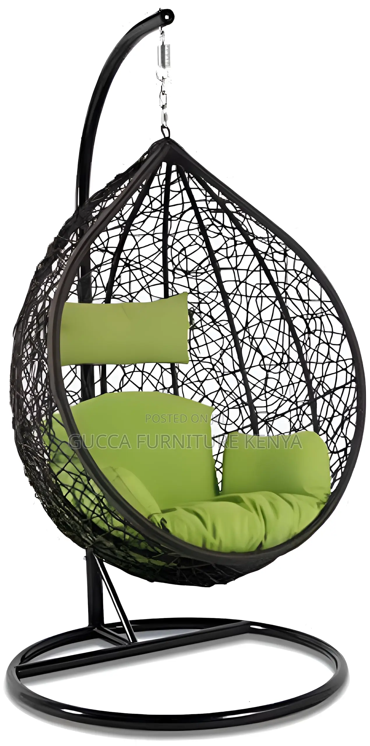 Home Chairs: Single Seater Swing Chair With Stand Cushion