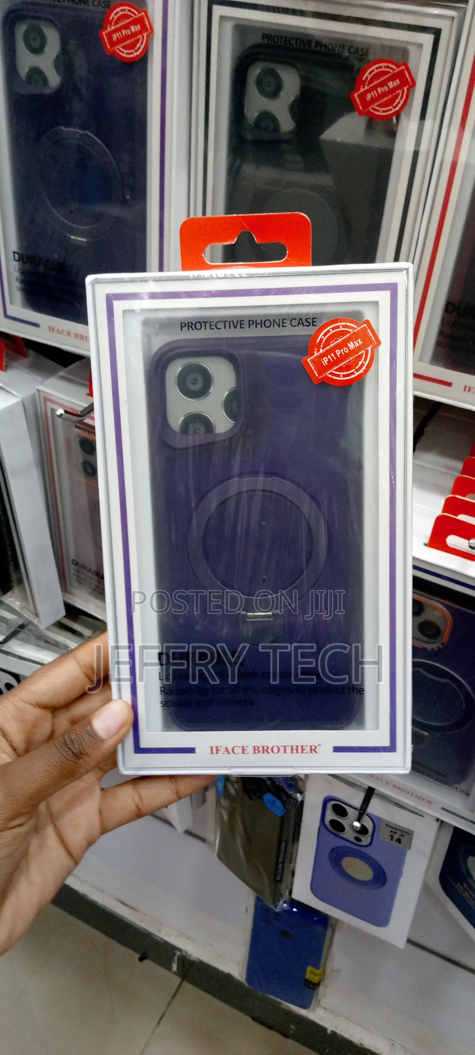 iPhone 11 Pro Max Magnetic Case With Invisible Stand-Purple