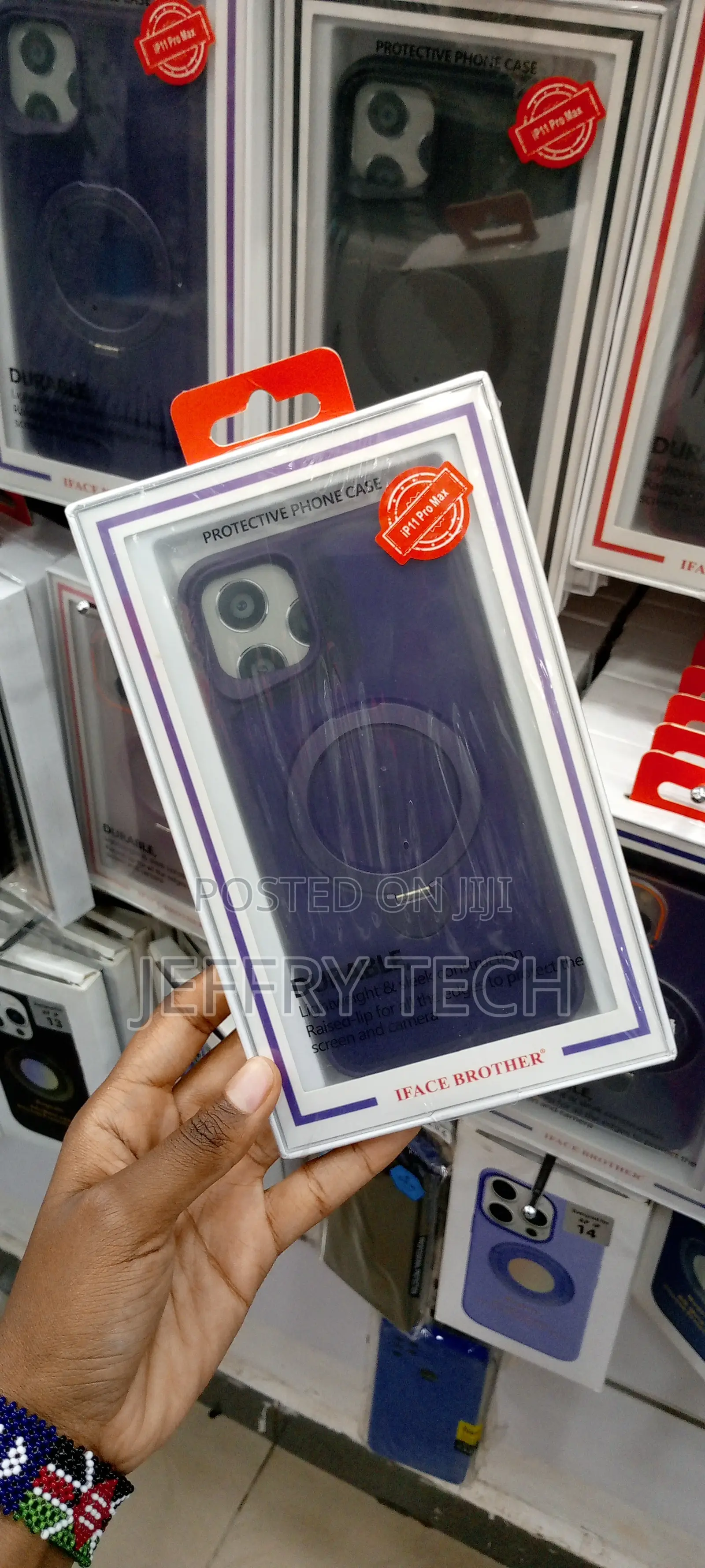 iPhone 11 Pro Max Magnetic Case With Invisible Stand-Purple