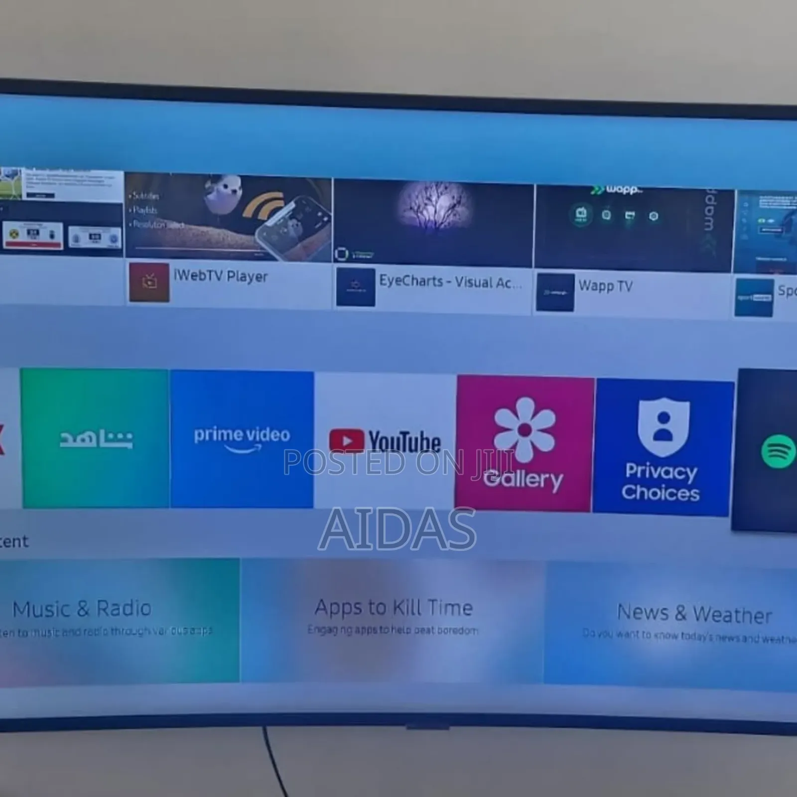 49" Samsung KU7500F Curved T.V