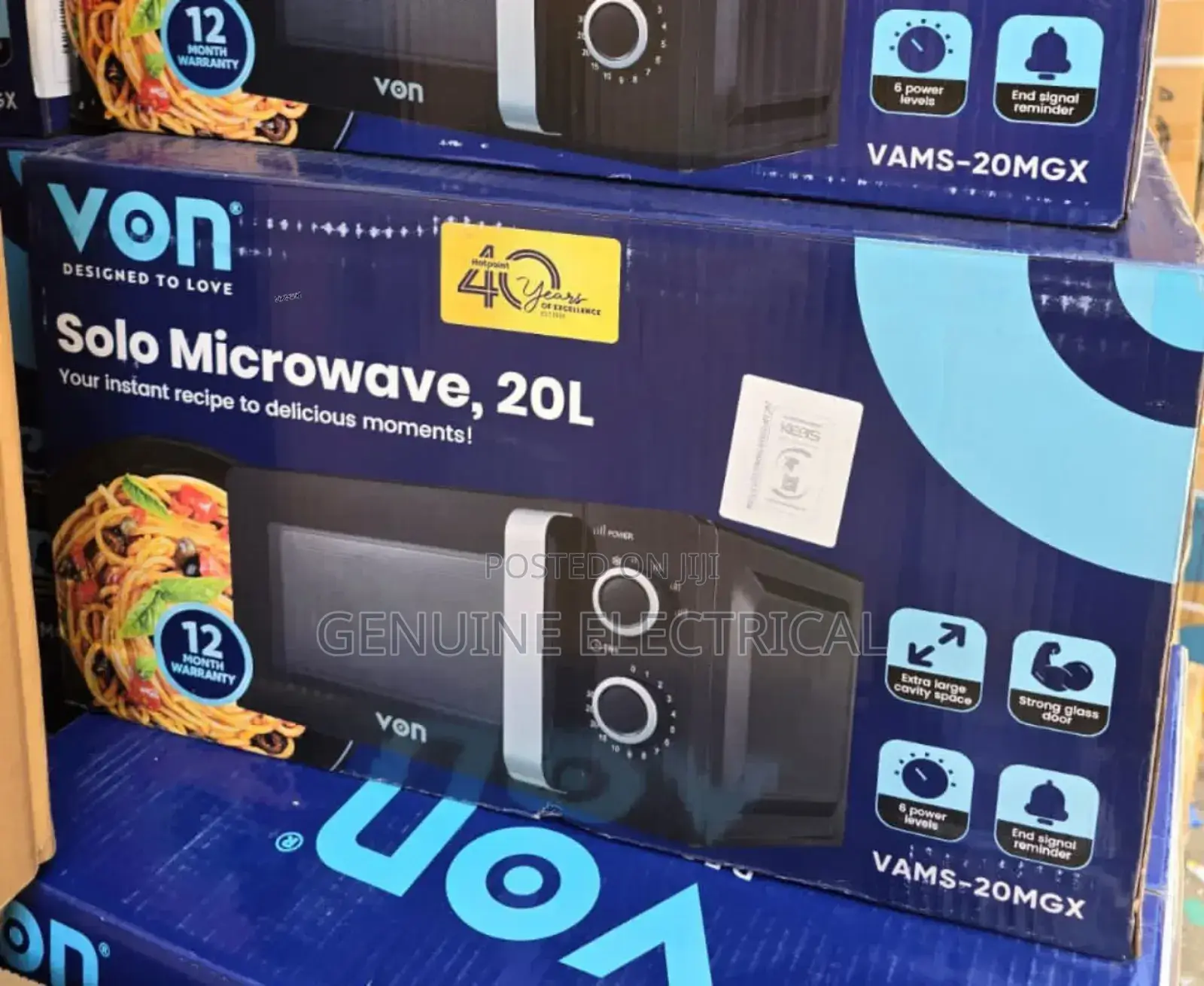 Black Von Manual 20 LTRS Microwave VN/20L