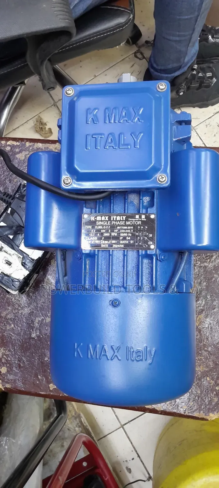 KMAX Italy 3HP Motor Single Phase 2900RPM