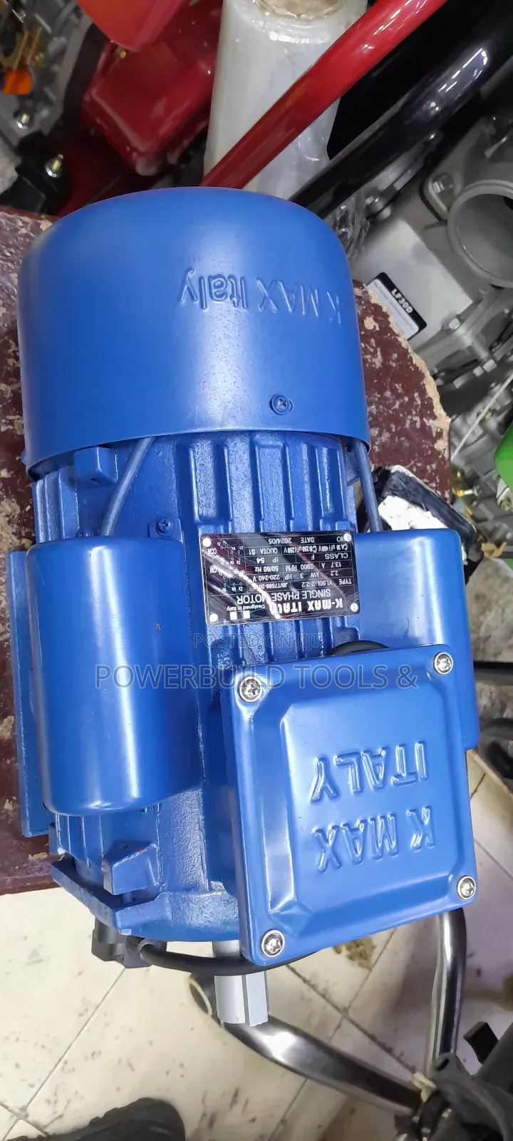 KMAX Italy 3HP Motor Single Phase 2900RPM