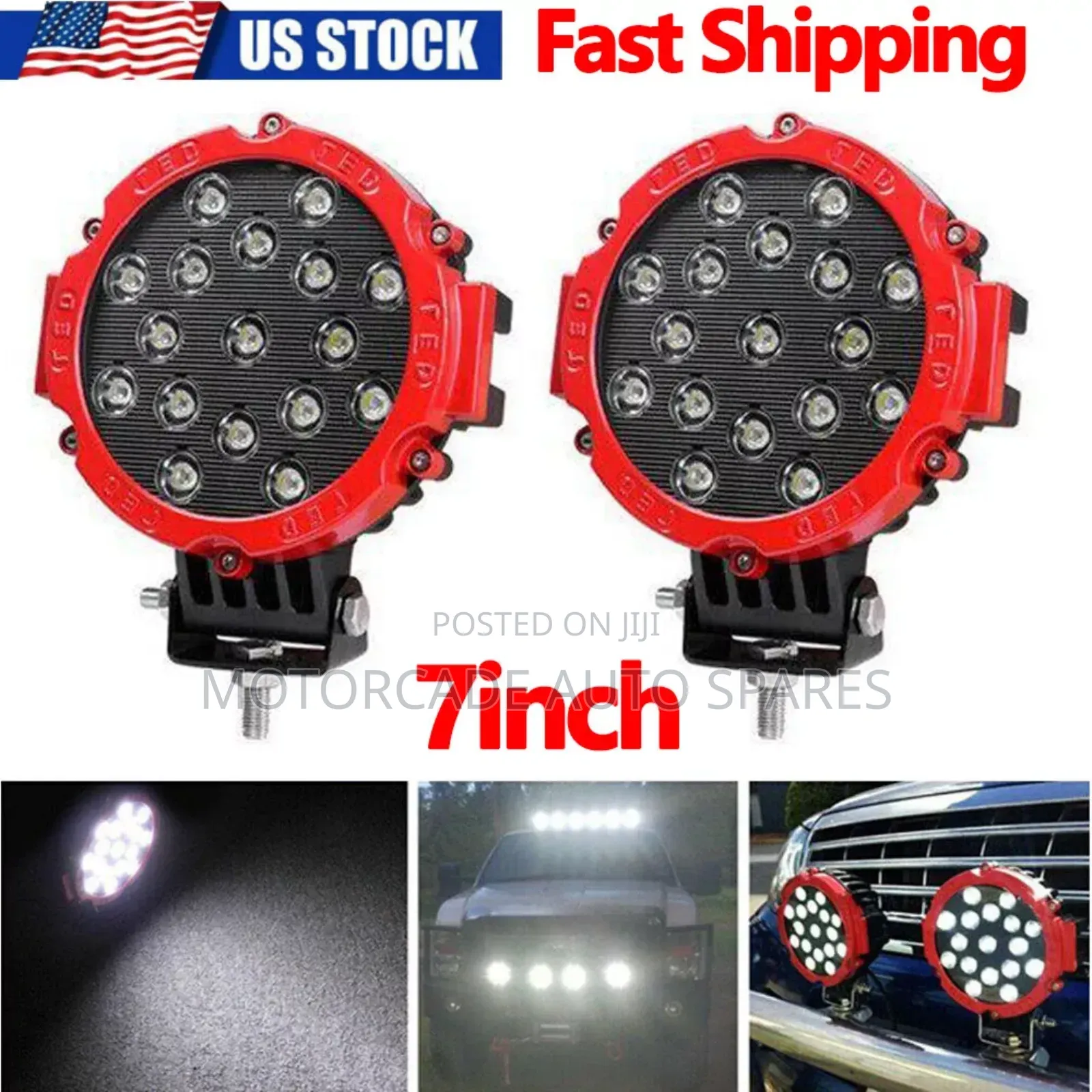 Led 7 Inch Spotlight Universal Set