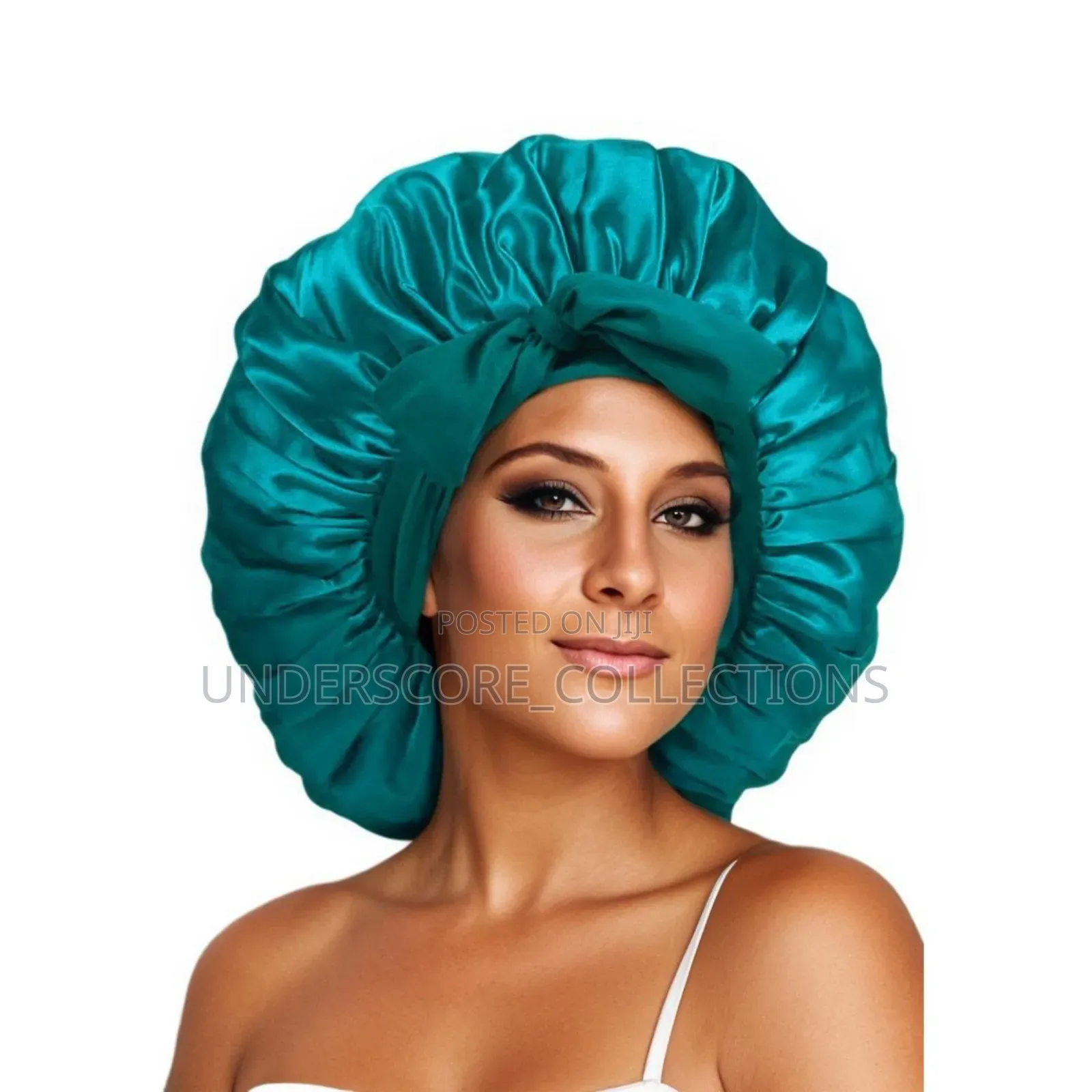 Ladies Pink and Emerald Green Bonnet With Bow