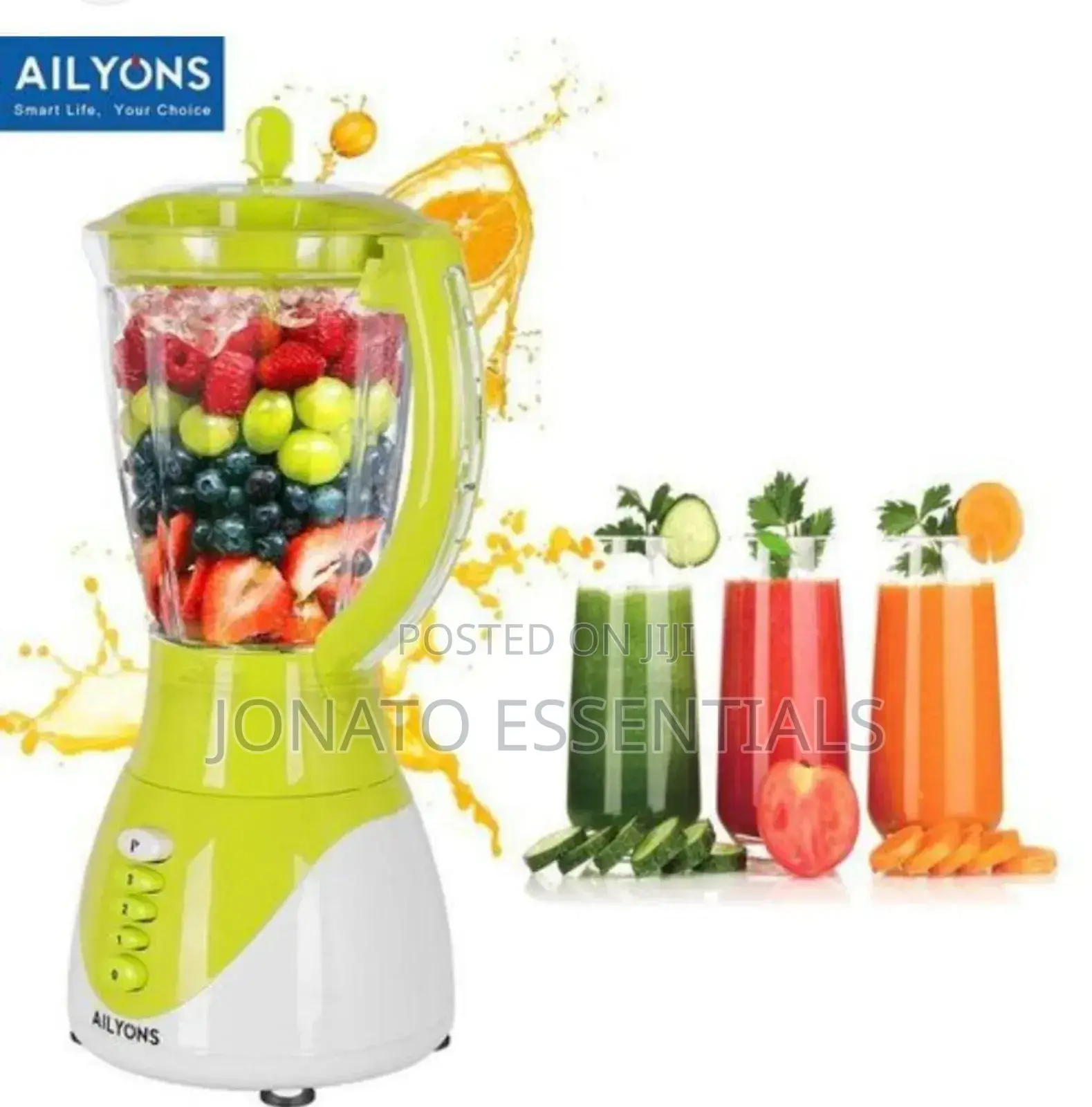 Ailyons Electric Blender, 2in1 Kitchen Blender With Grinder