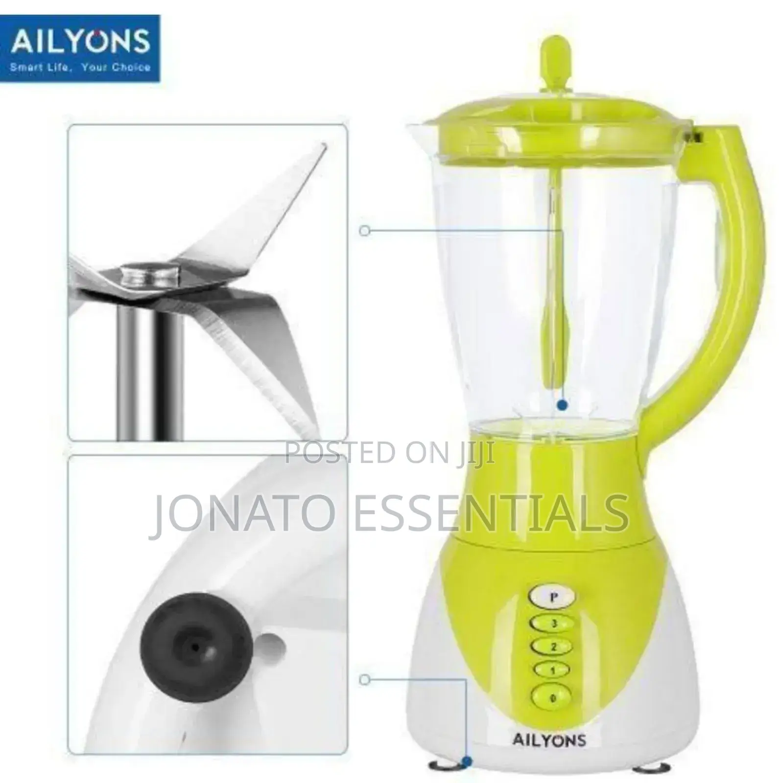 Ailyons Electric Blender, 2in1 Kitchen Blender With Grinder
