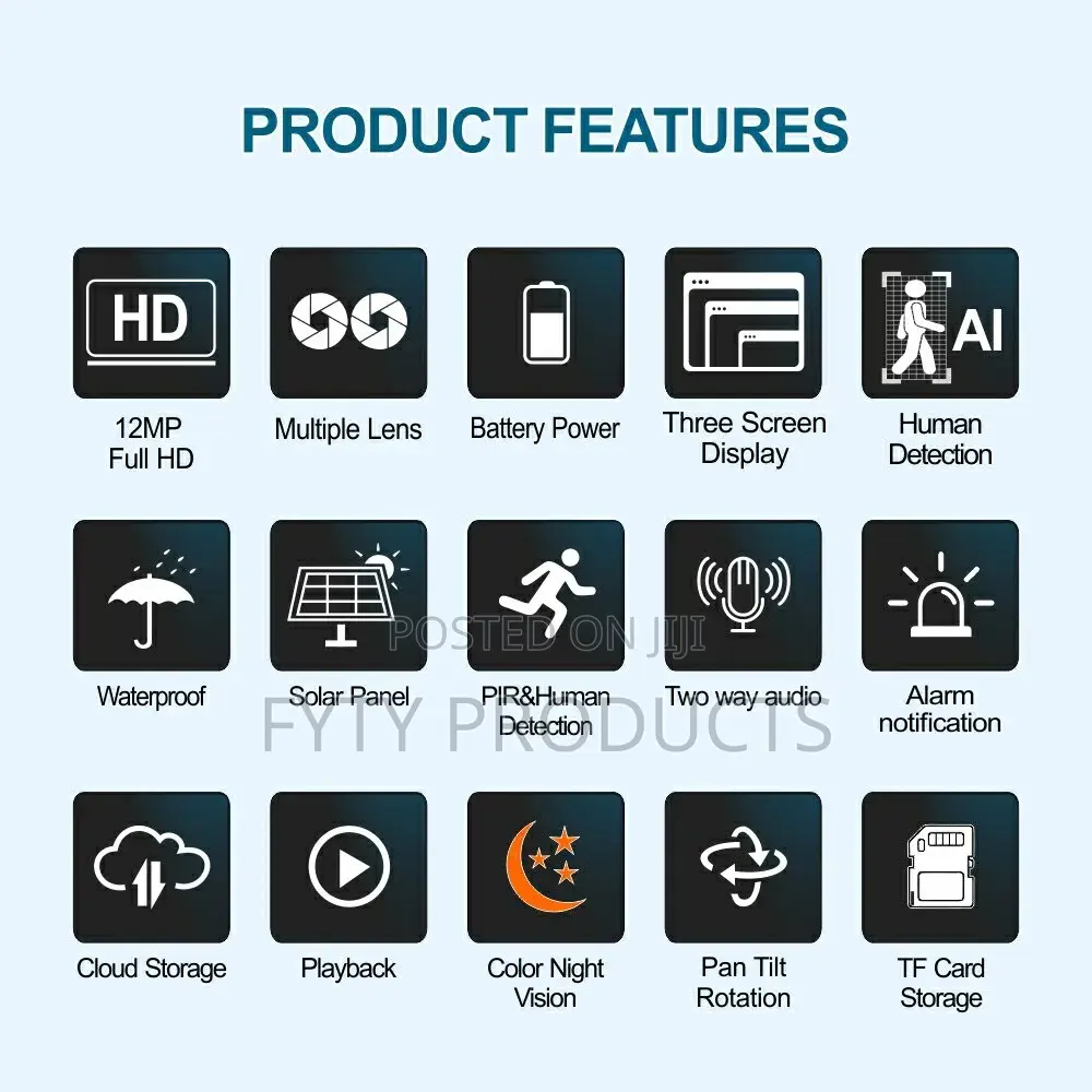 12mp Hd PTZ 4g Solar Security Camera