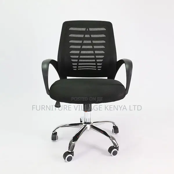 Office Chairs; High-Back Office Executive Seat in Black