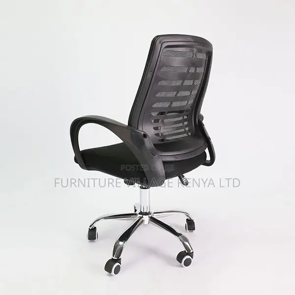 Office Chairs; High-Back Office Executive Seat in Black
