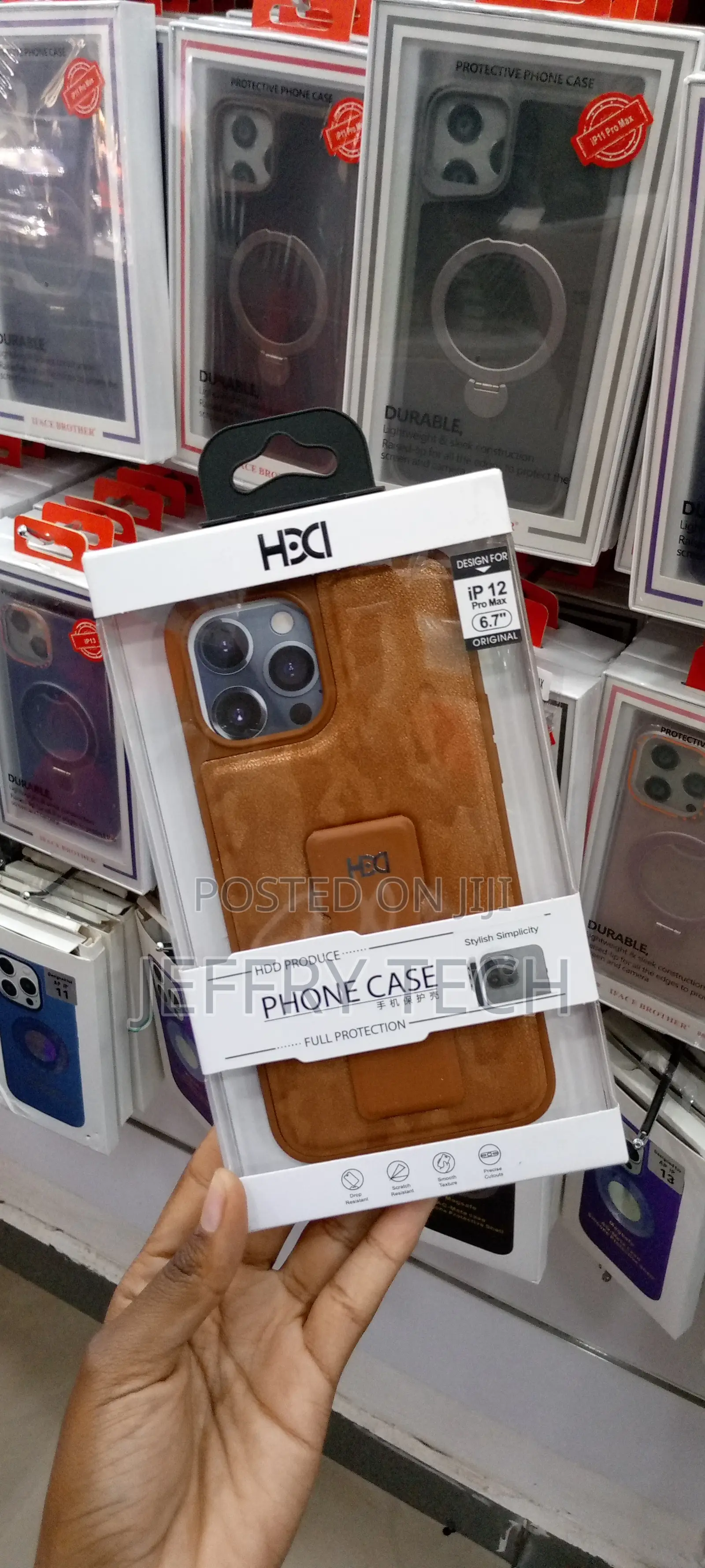 Luxury Wristband Leather Cover for iPhone 12 Pro Max-Brown