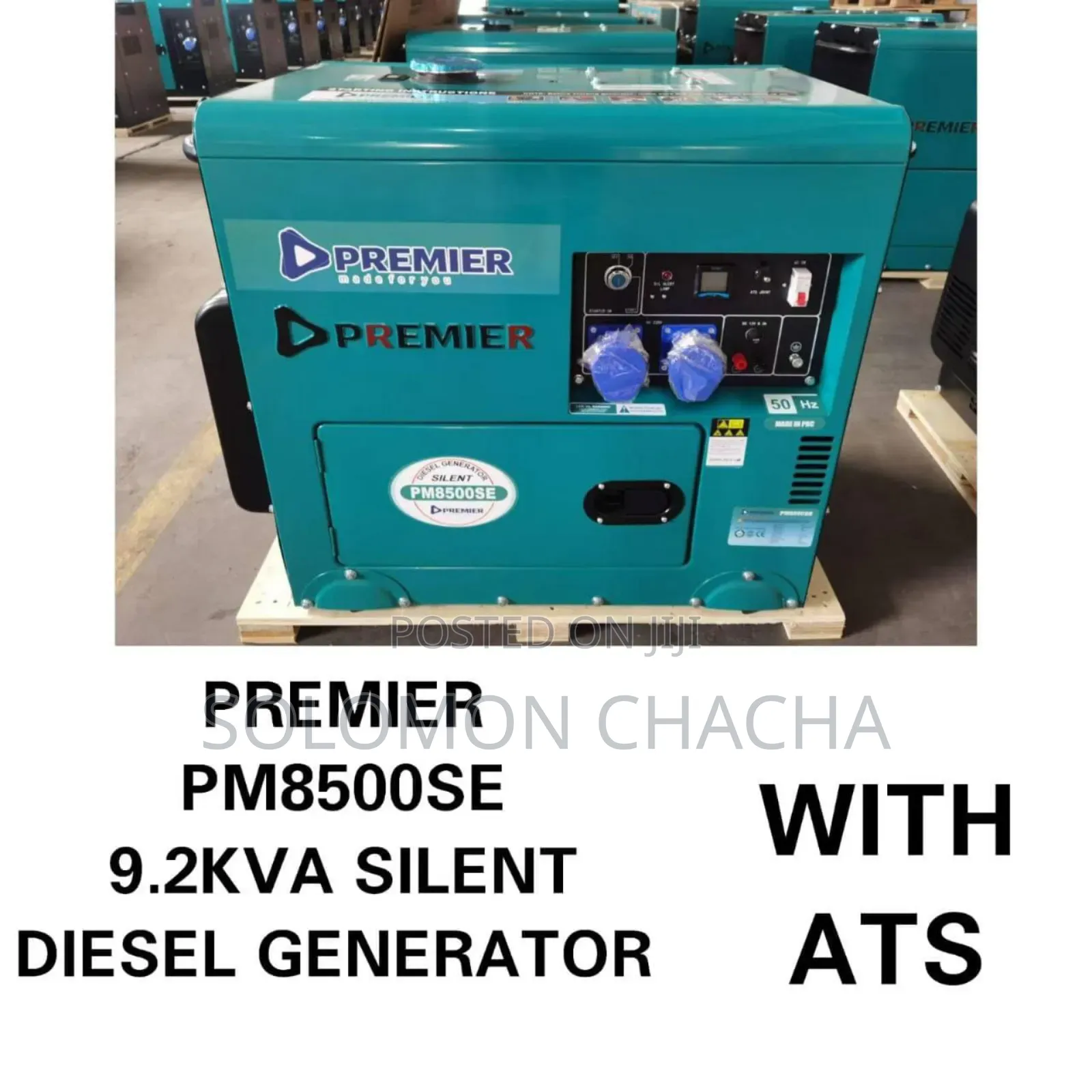 Premier Pm8500se 9.2kva Silent DIESEL Generator With Ats