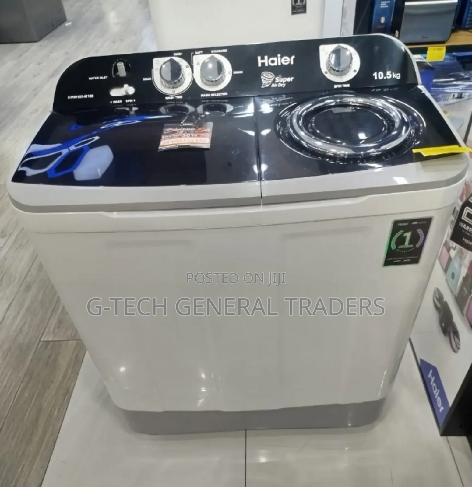 Haier 10.5kg Twin Tub Semi Automatic Washing Machine