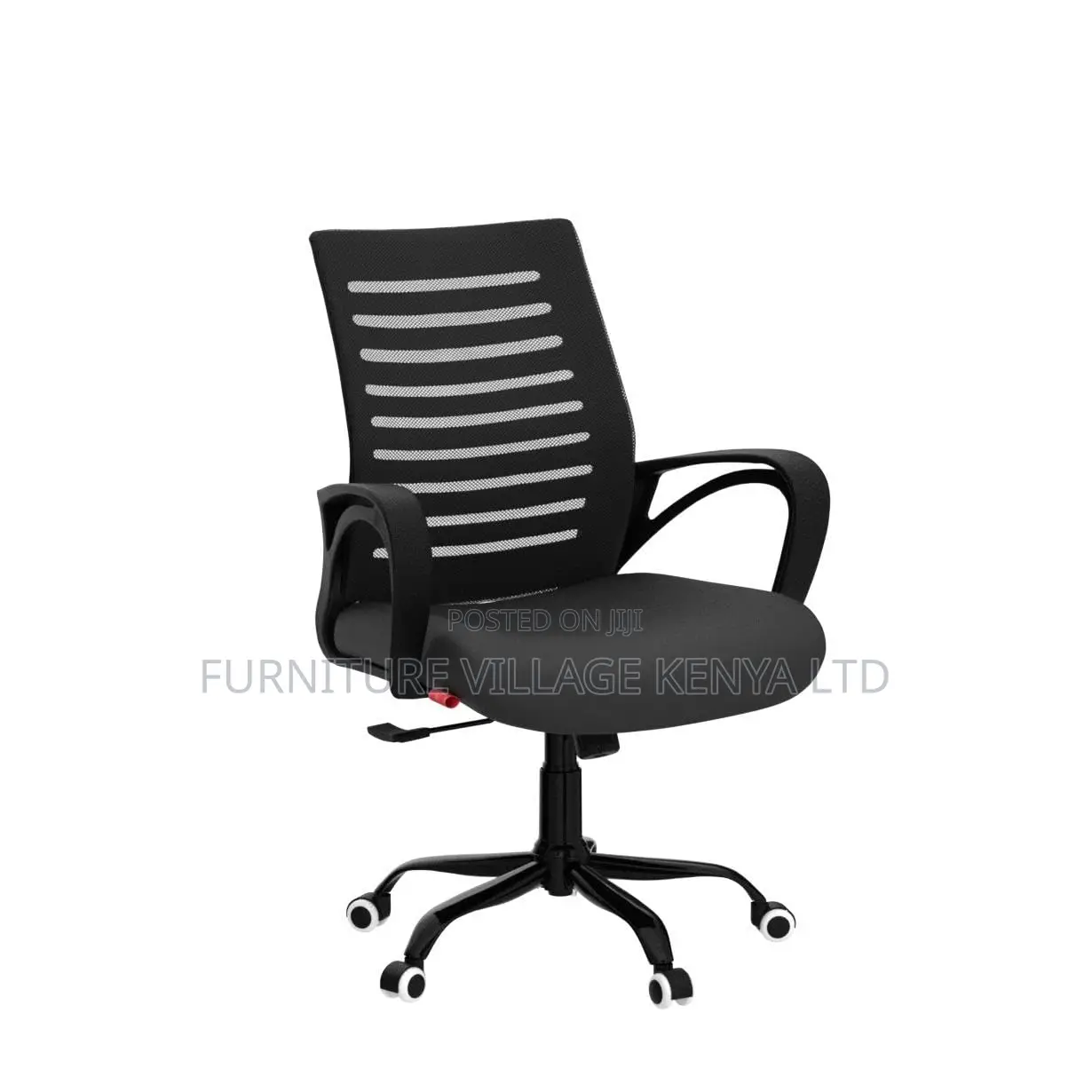 Office Chair: Mid-Back Swivel Black Computer Chair