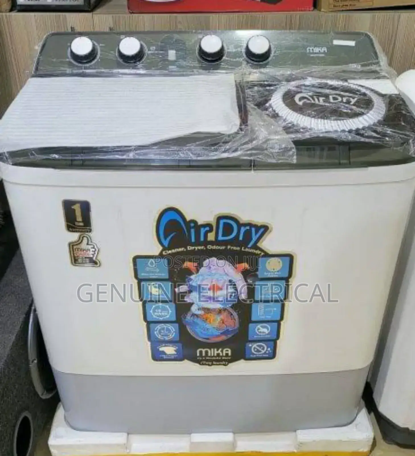 Mika Tub Washing Machine, 10kg - White MWM1