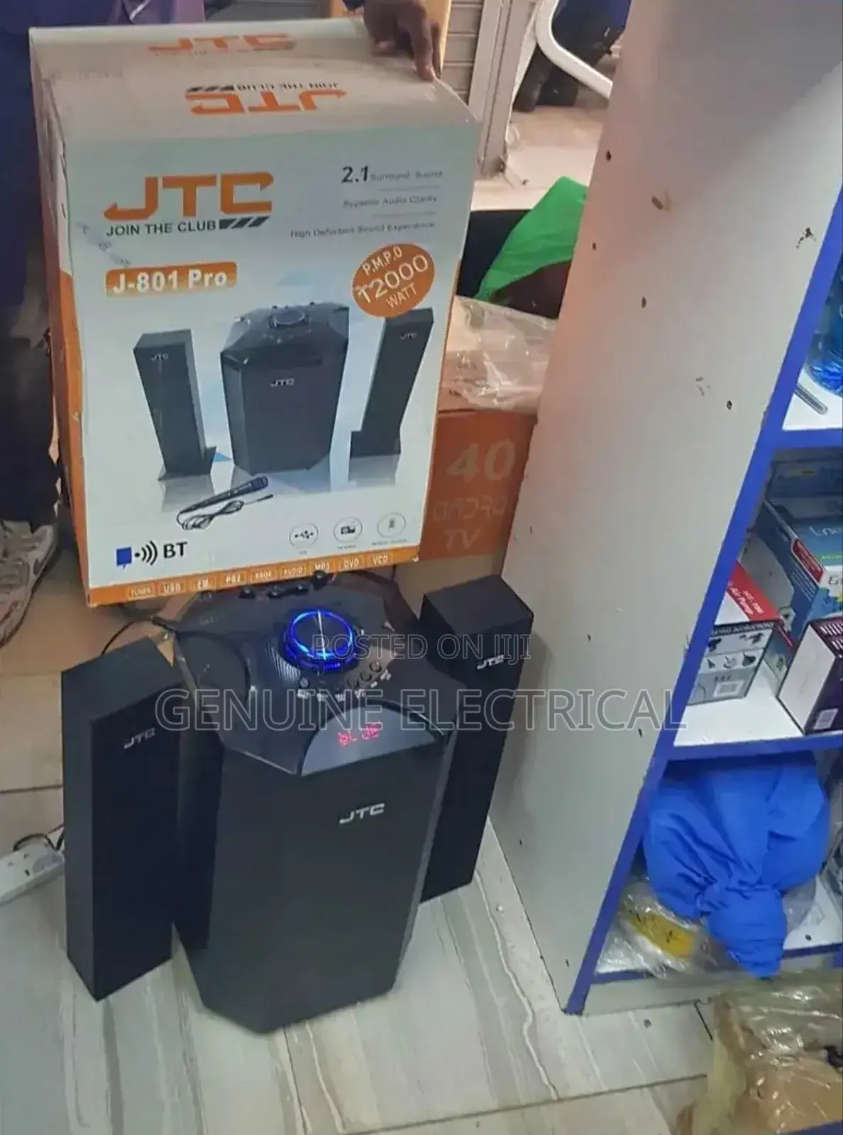 Black 2.1CH JTC J-801 Pro X-Bass Home Theater System