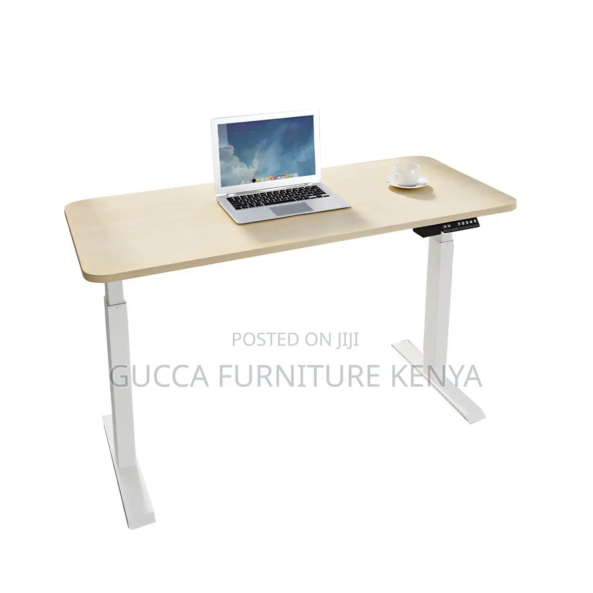 Office Tables: Wood Top Office 140cm Standing Desk Converter