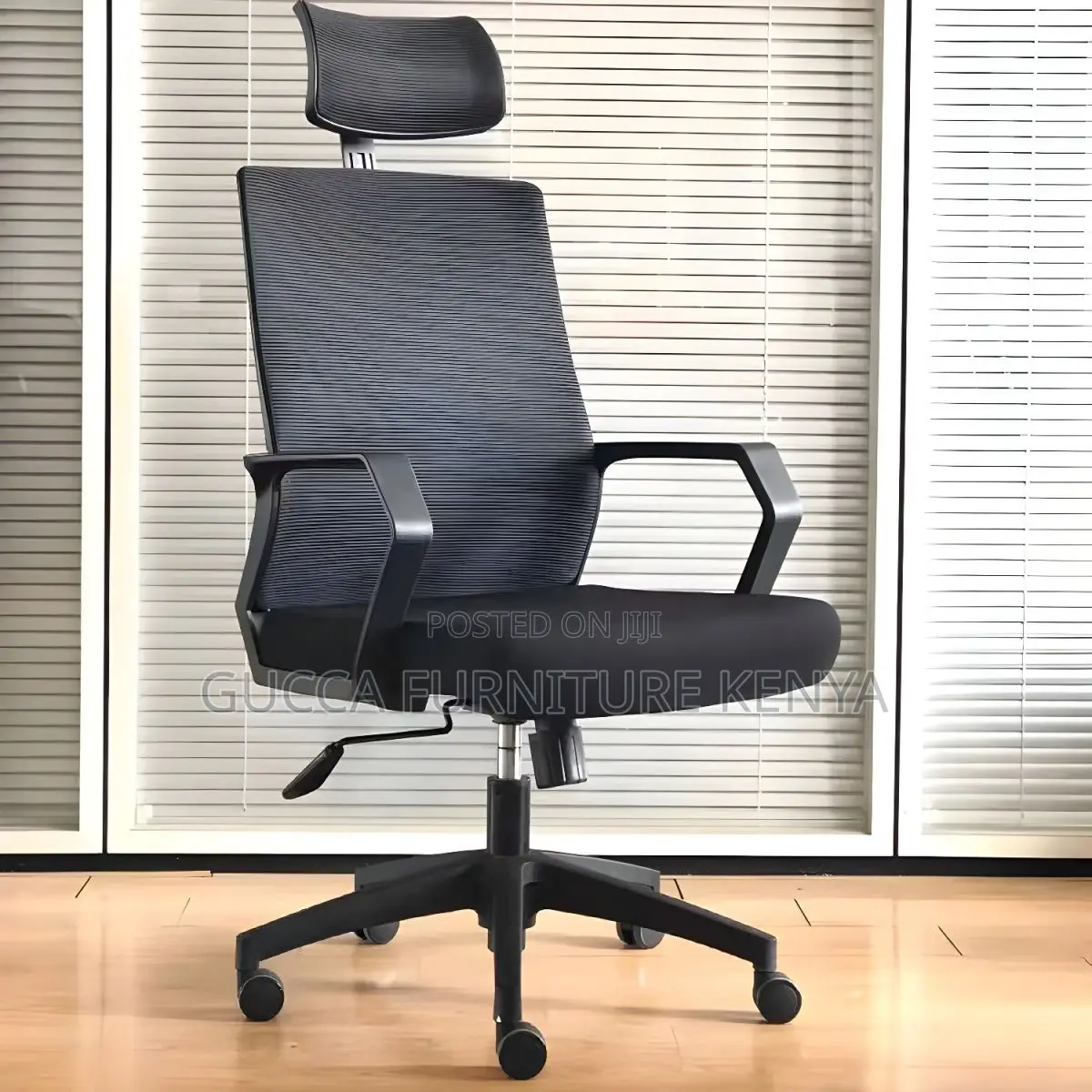 Office Chairs: Upholstered High Back Armchair in Microfiber