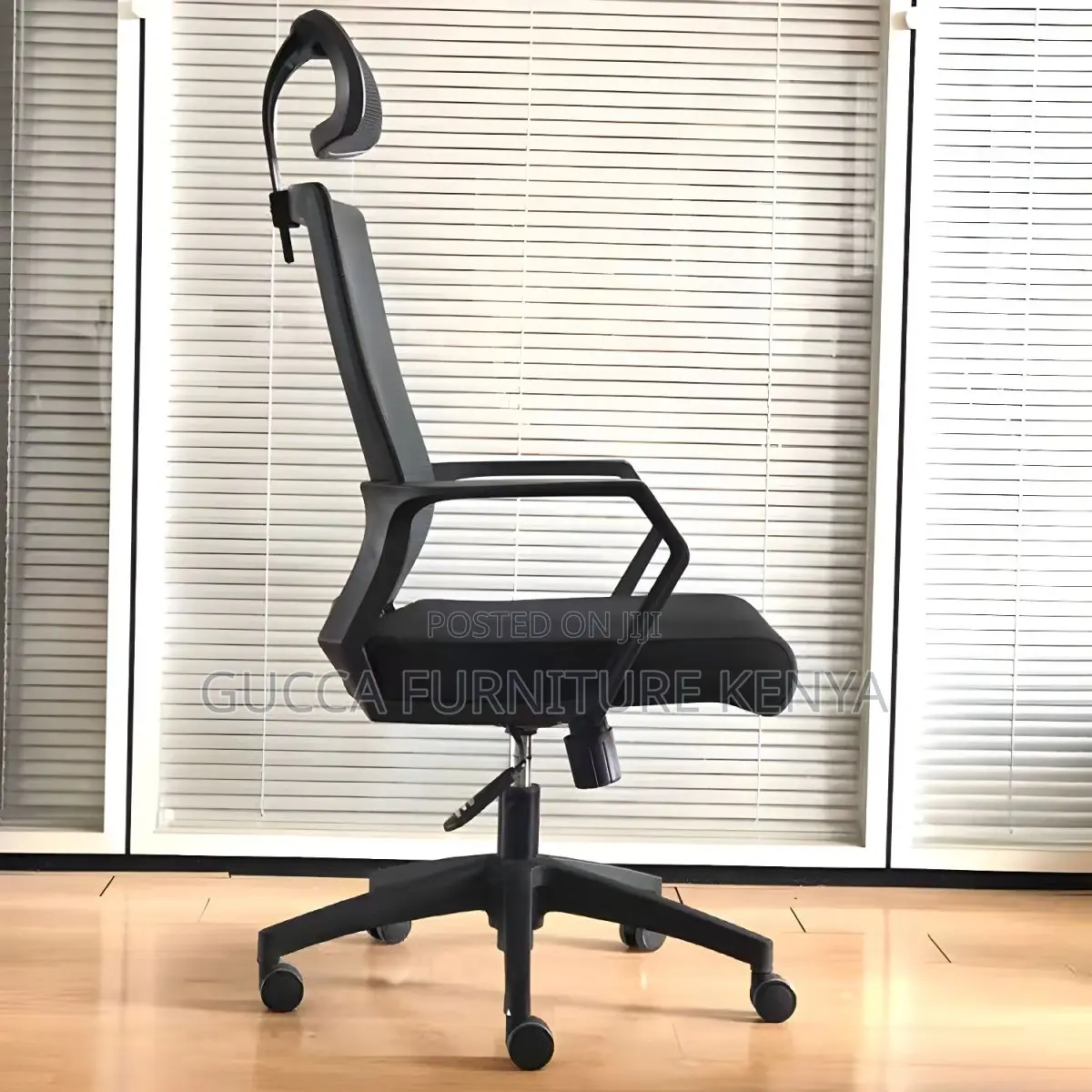 Office Chairs: Upholstered High Back Armchair in Microfiber
