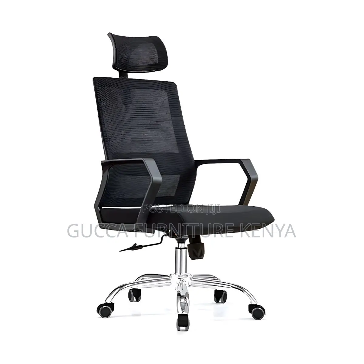 Office Chairs: Upholstered High Back Armchair in Microfiber