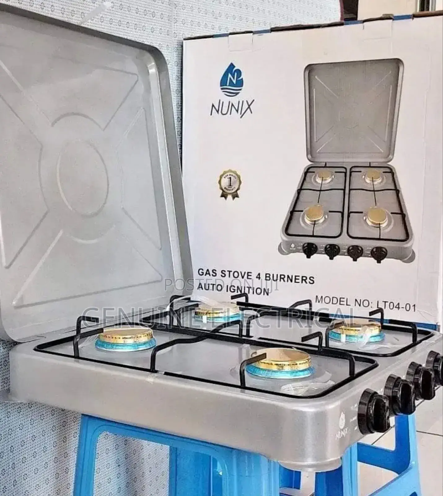 Nunix Full Gas 4 Burner Table Top Cooker