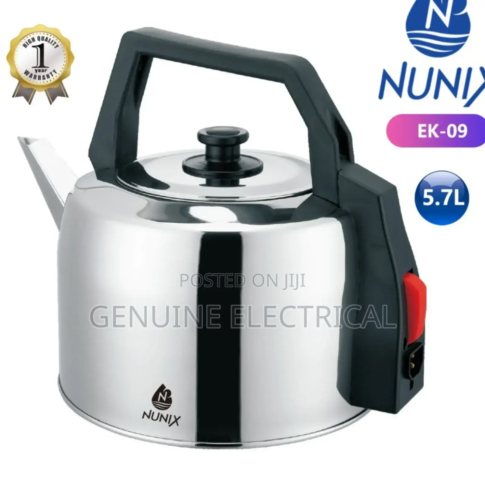 5.7L Nunix Electric Stainless Steel Kettle NL